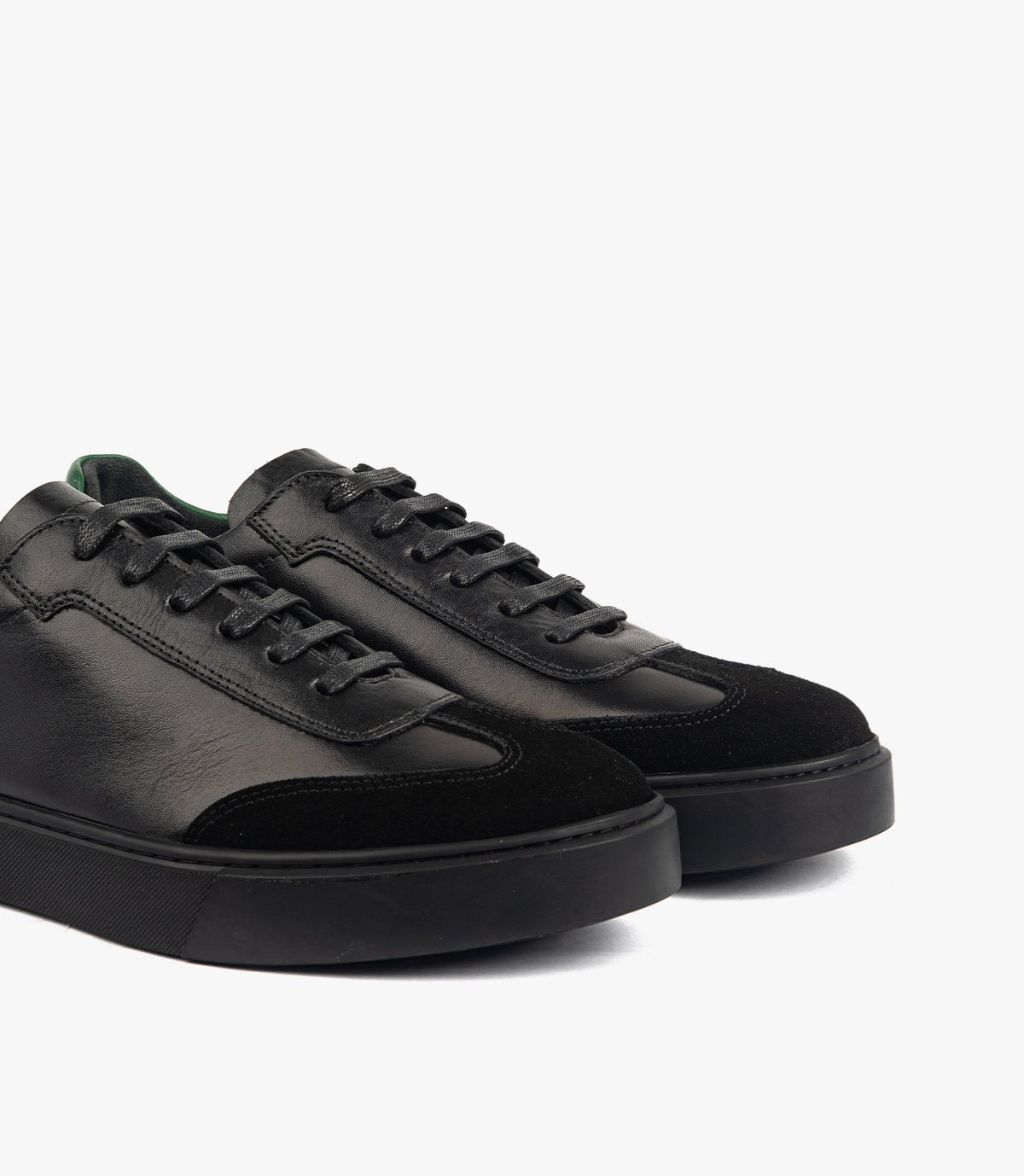 BASKET MILANO en cuir, Noir - CL100