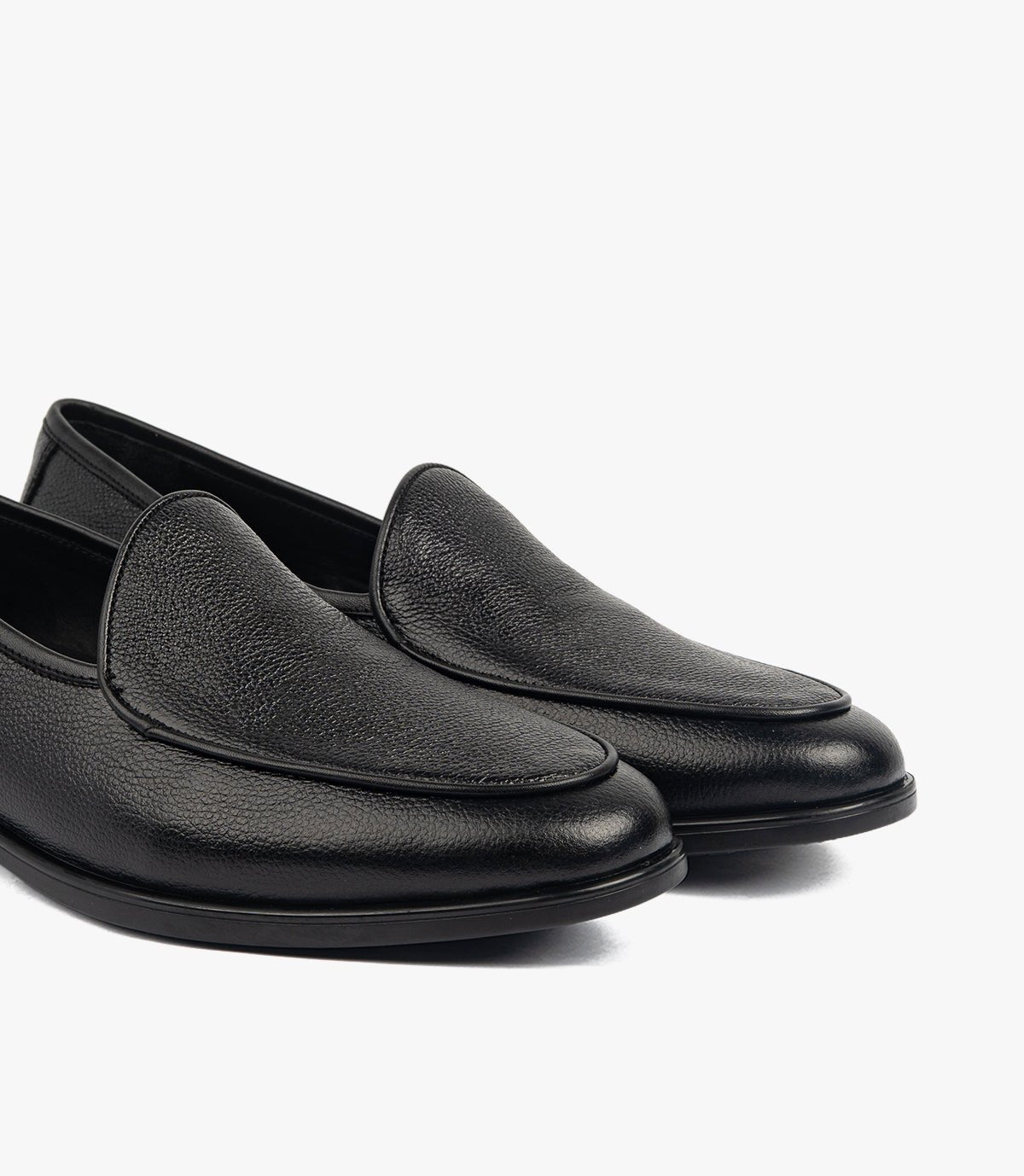 Mocassin Monaco en Cuir, Noir - CL386