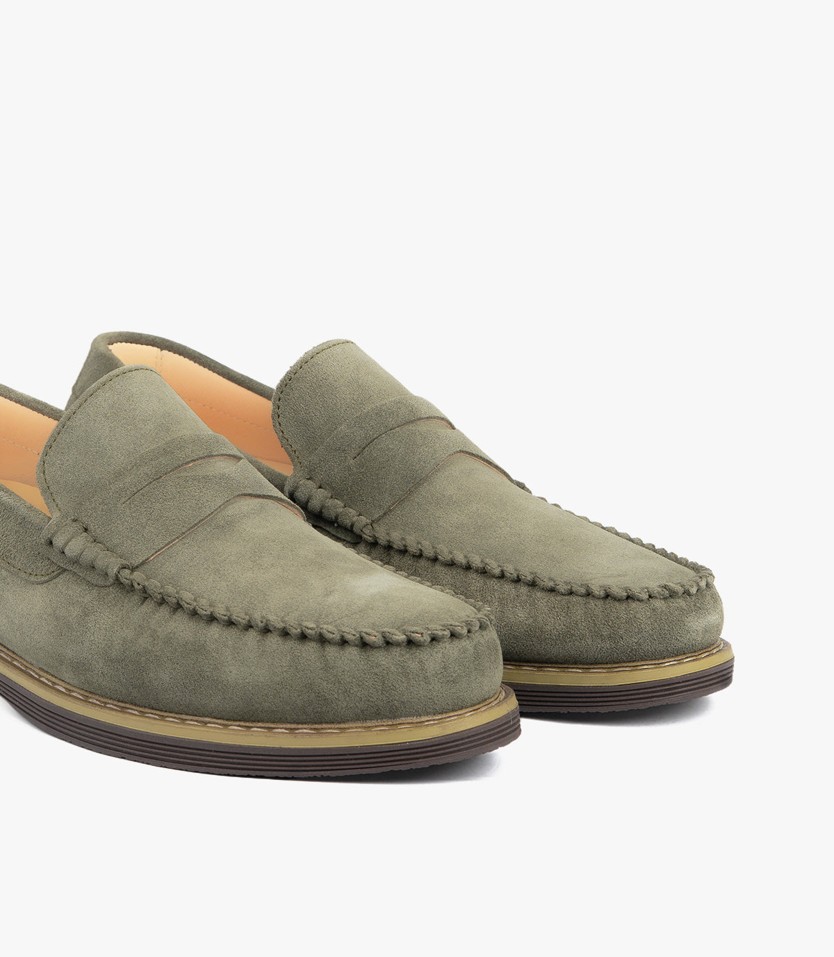 Mocassin Boris en Daim, Vert – CL050