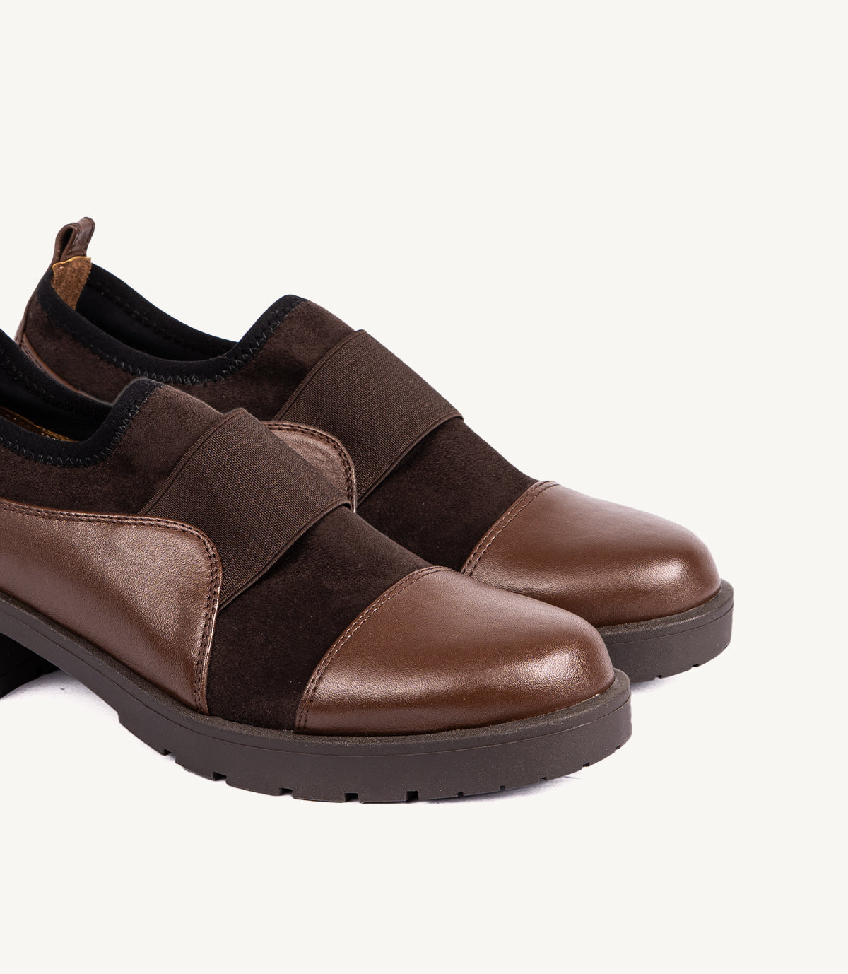 MILA EN CUIR ET DAIM MARRON – CL2505