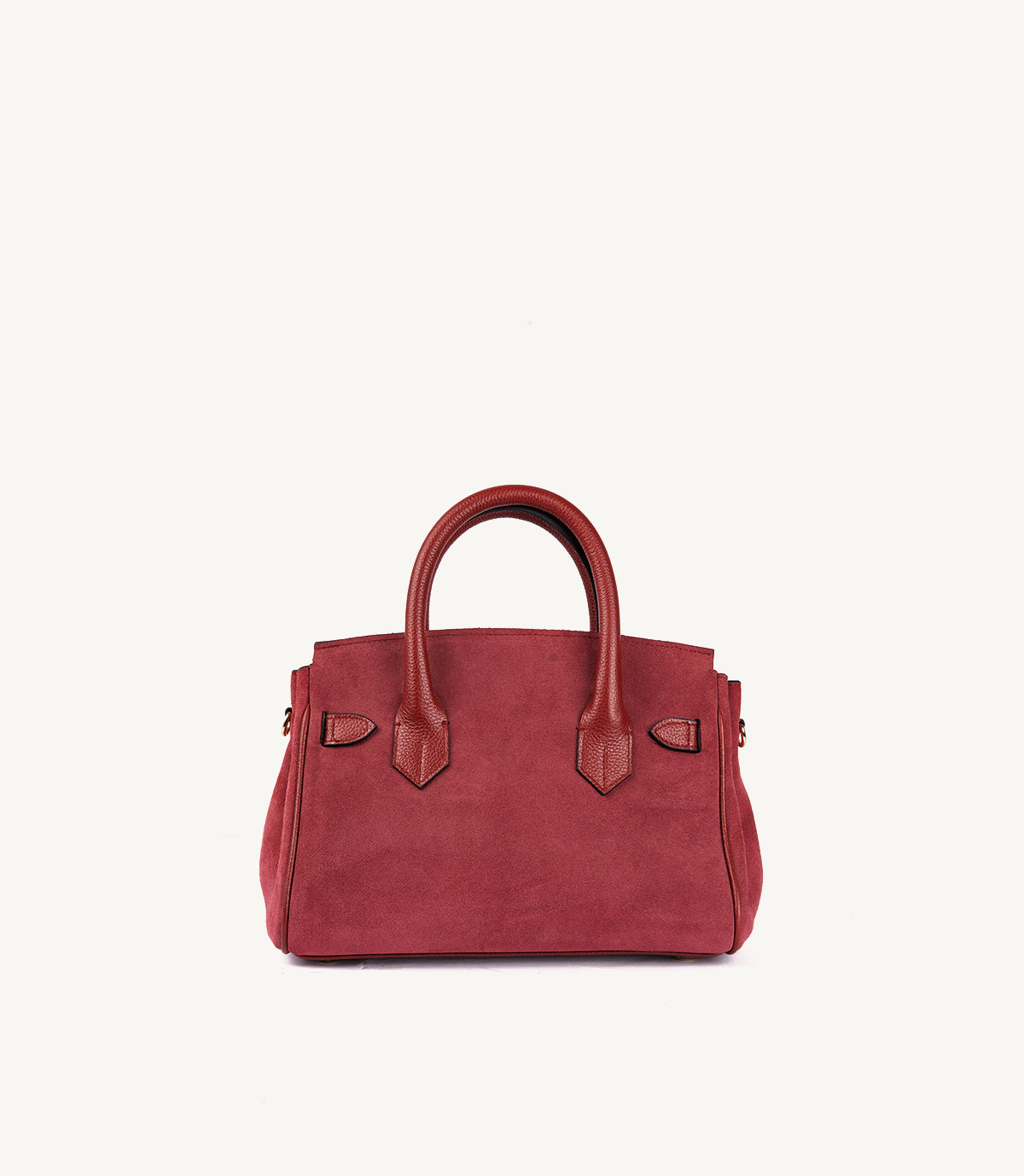 SAC À MAIN SIENA MINI EN CUIR ET DAIM, BORDEAUX -025