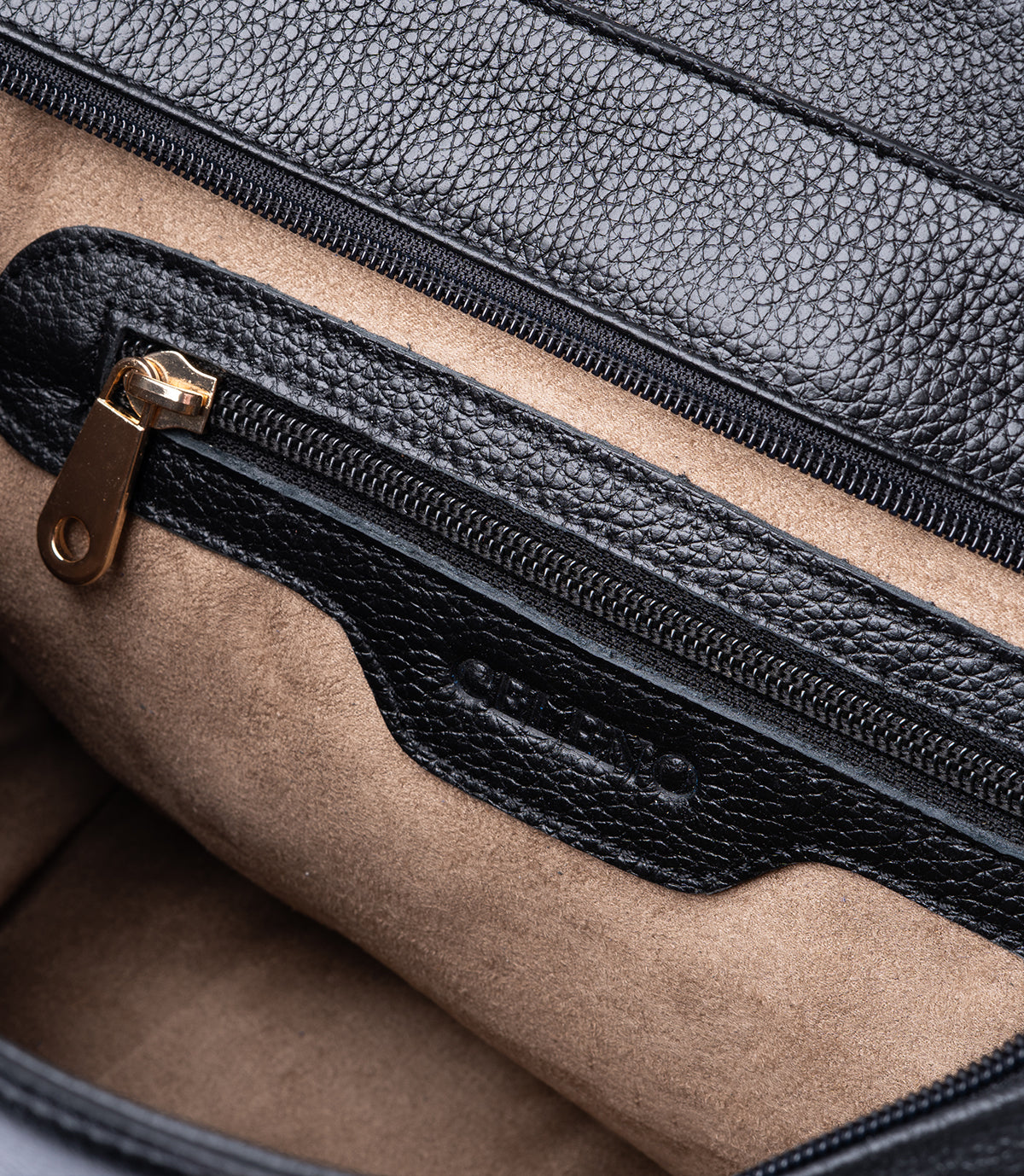 SAC VALORIA EN CUIR GRAINÉ NOIR - 039