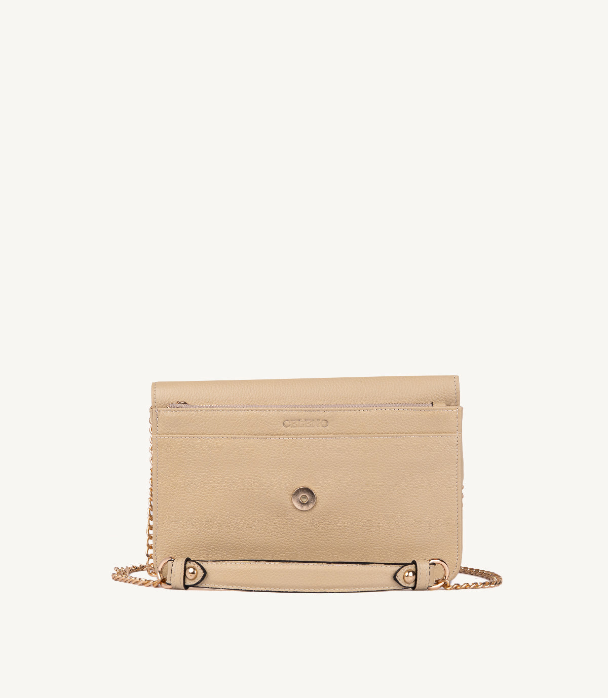 SAC MODENA EN CUIR GRAINÉ BEIGE - 035