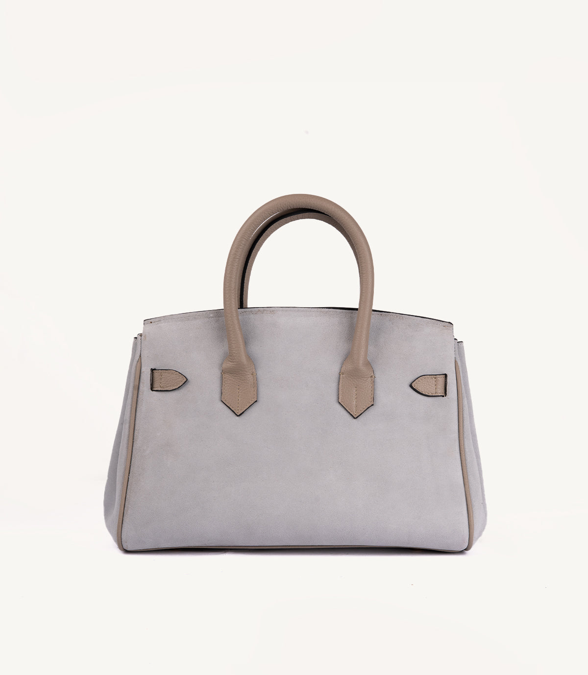 SAC À MAIN SIENA EN CUIR ET DAIM TAUPE - 025