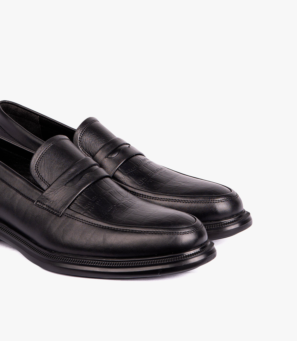 SOREN EN CUIR CROCO NOIR – CL330