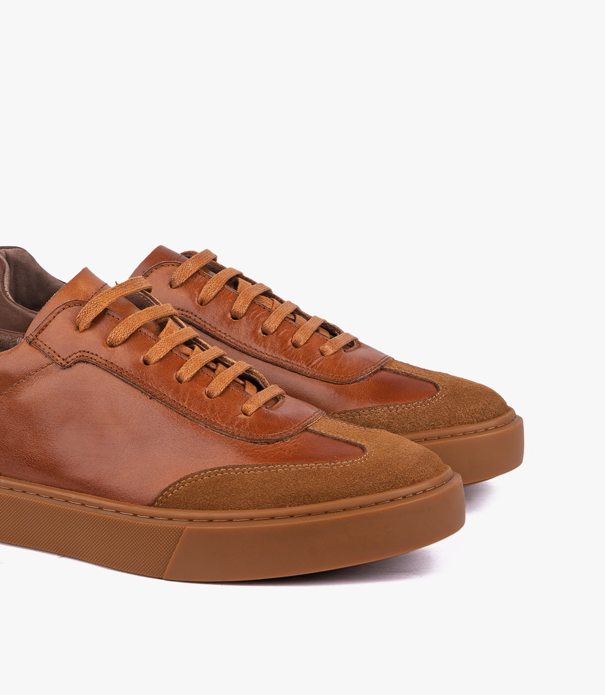 BASKET MILANO EN CUIR, TABAC – CL100