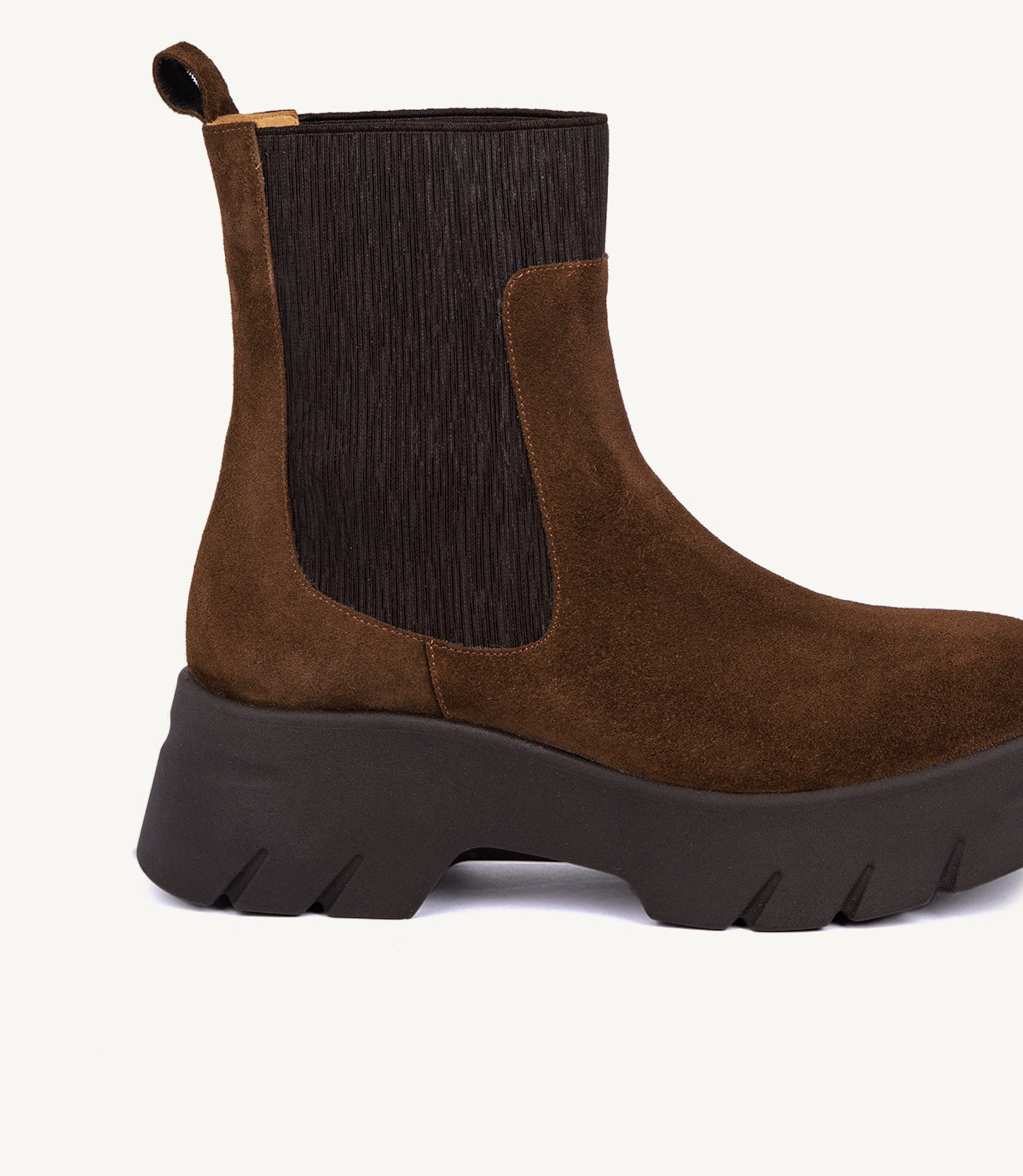 BOTTINE ANCLE EN DAIM, KAKI