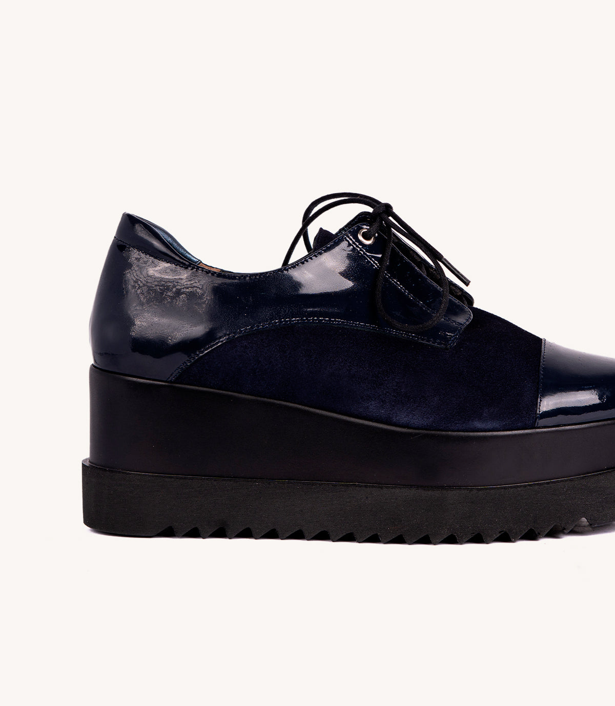 EKO EN CUIR ET DAIM BLEU MARINE