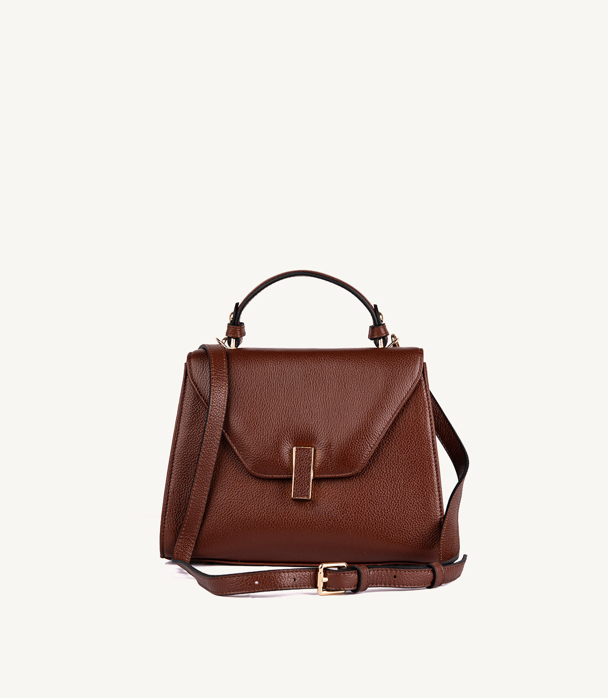 SAC VARENNE EN CUIR GRAINÉ MARRON - 036