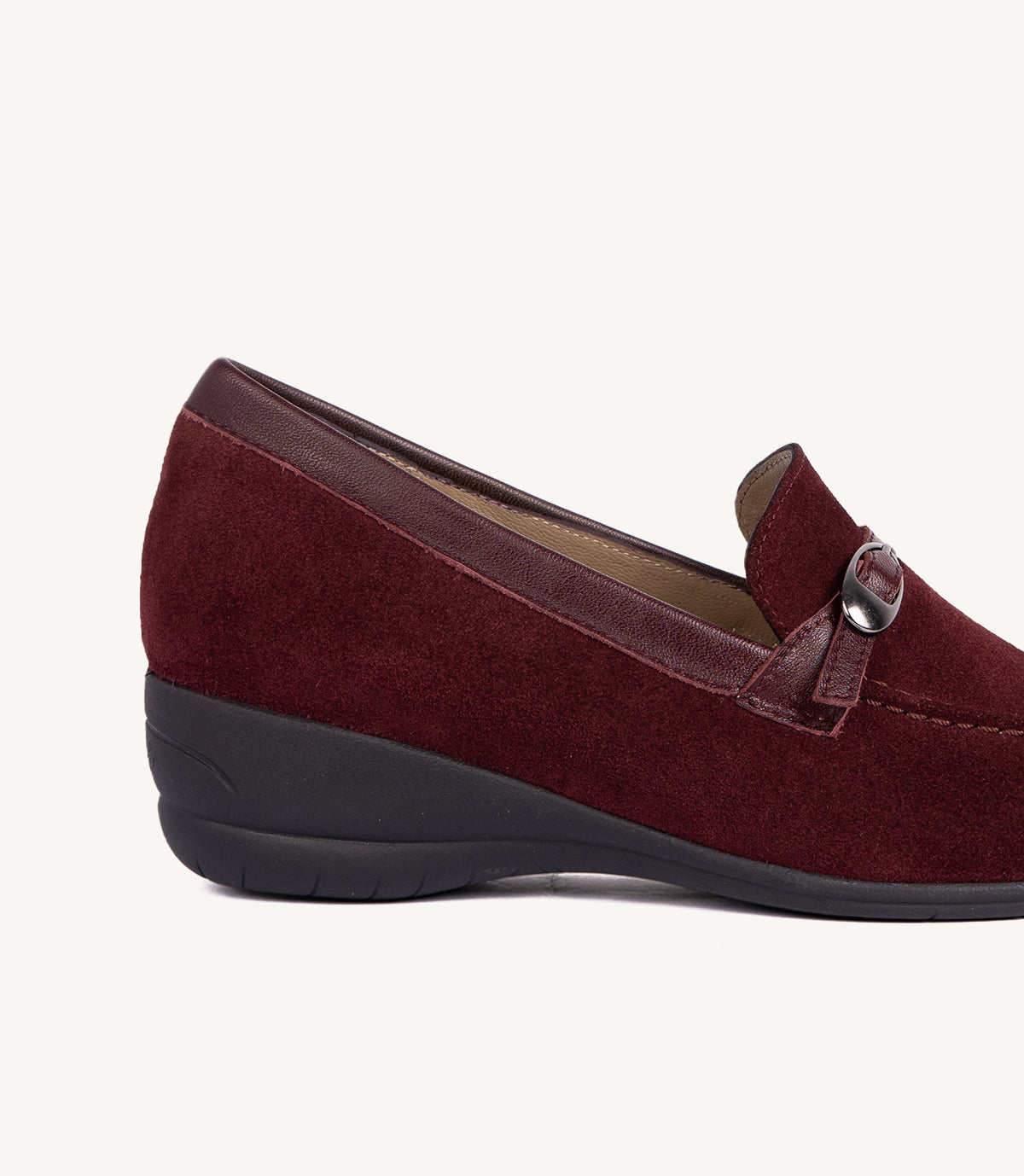 MOCASSIN CHICO EN DAIM BORDEAUX