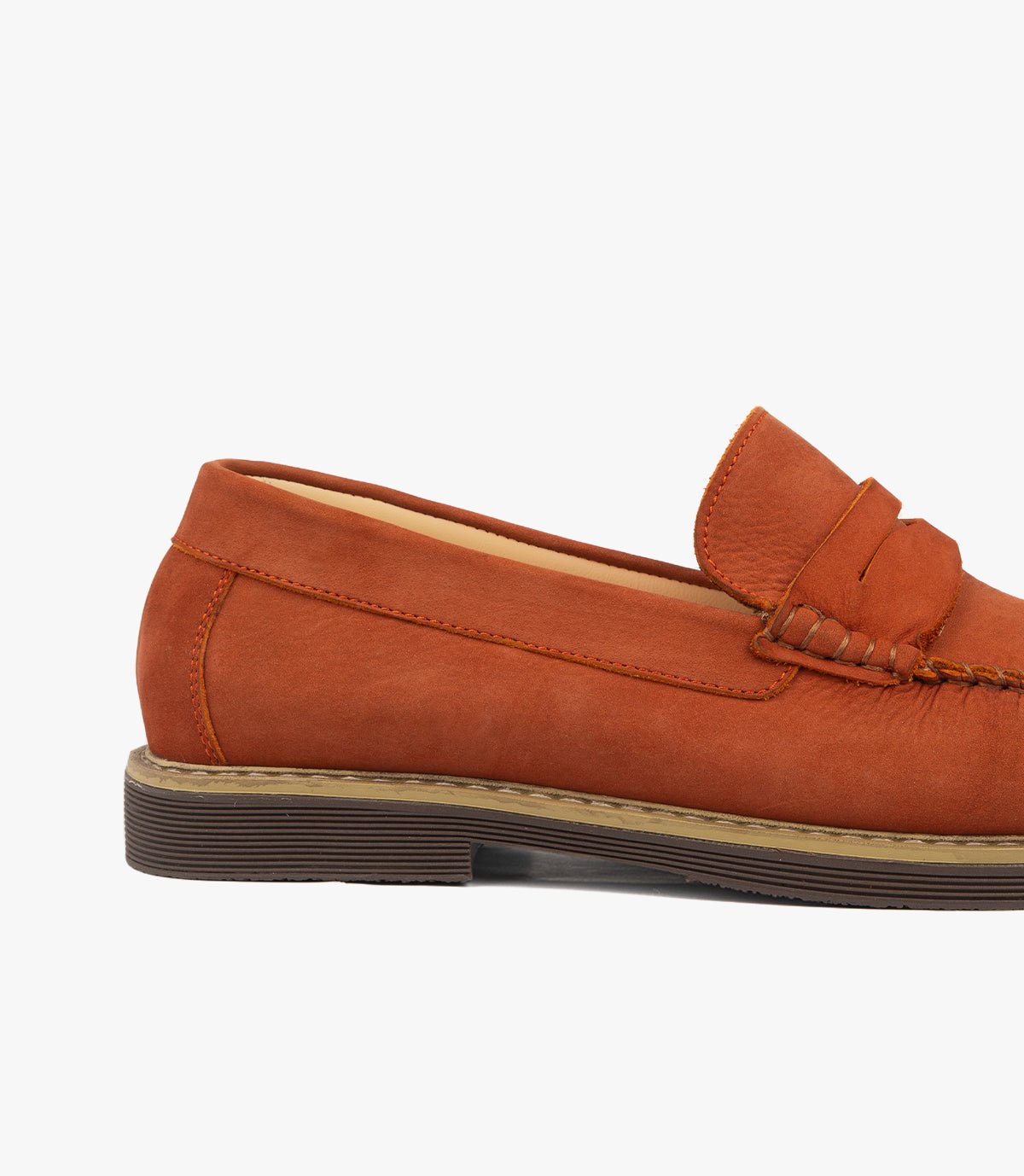 Mocassin BORIS en Daim, Orange – CL050