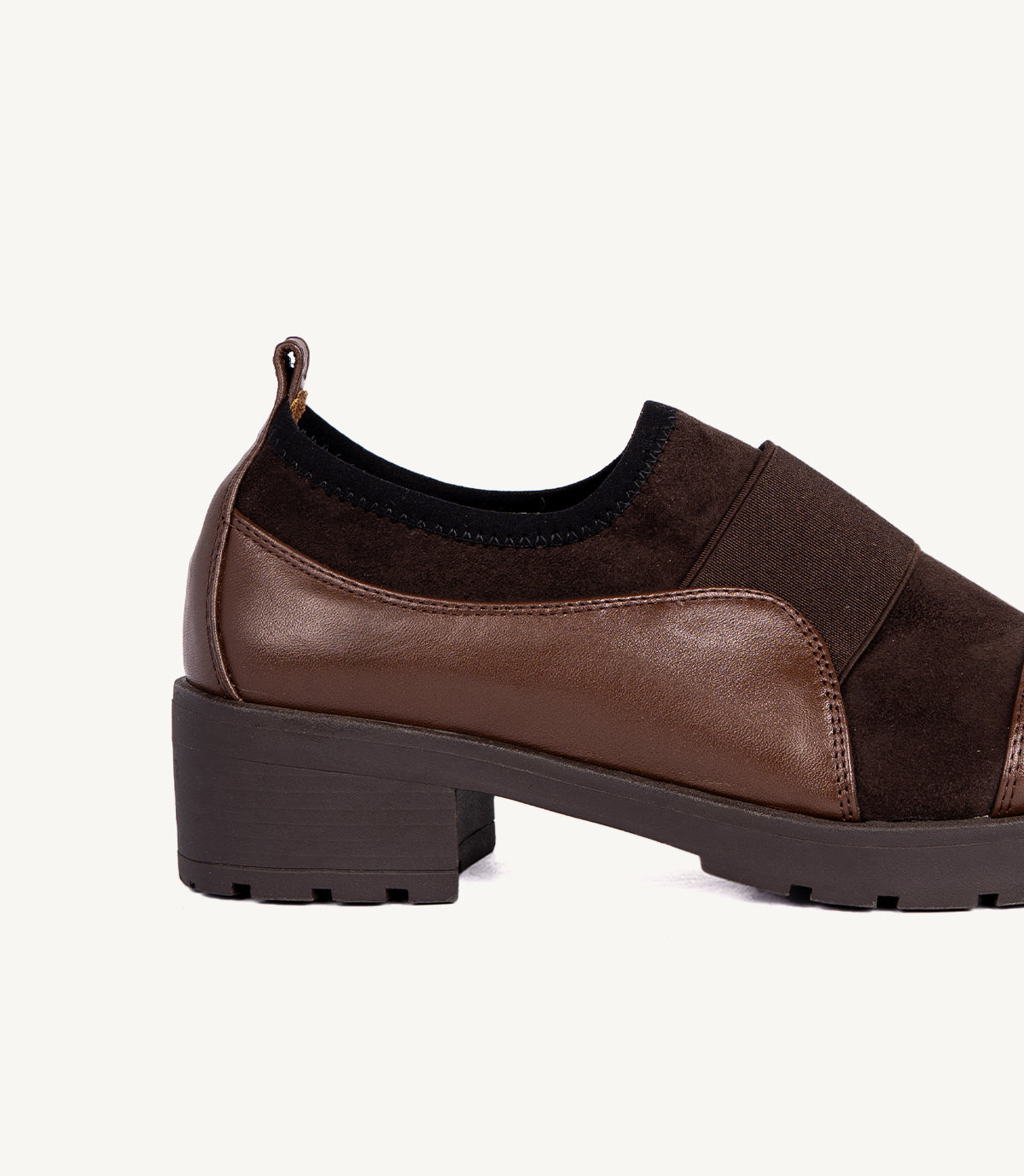 MILA EN CUIR ET DAIM MARRON – CL2505