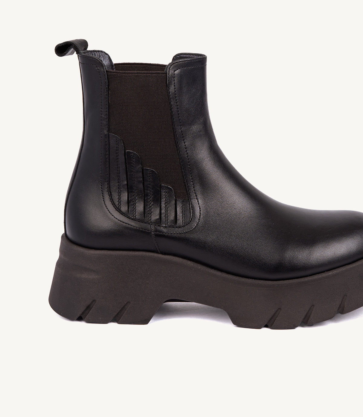 BOTTINE STEVE, CUIR NOIR
