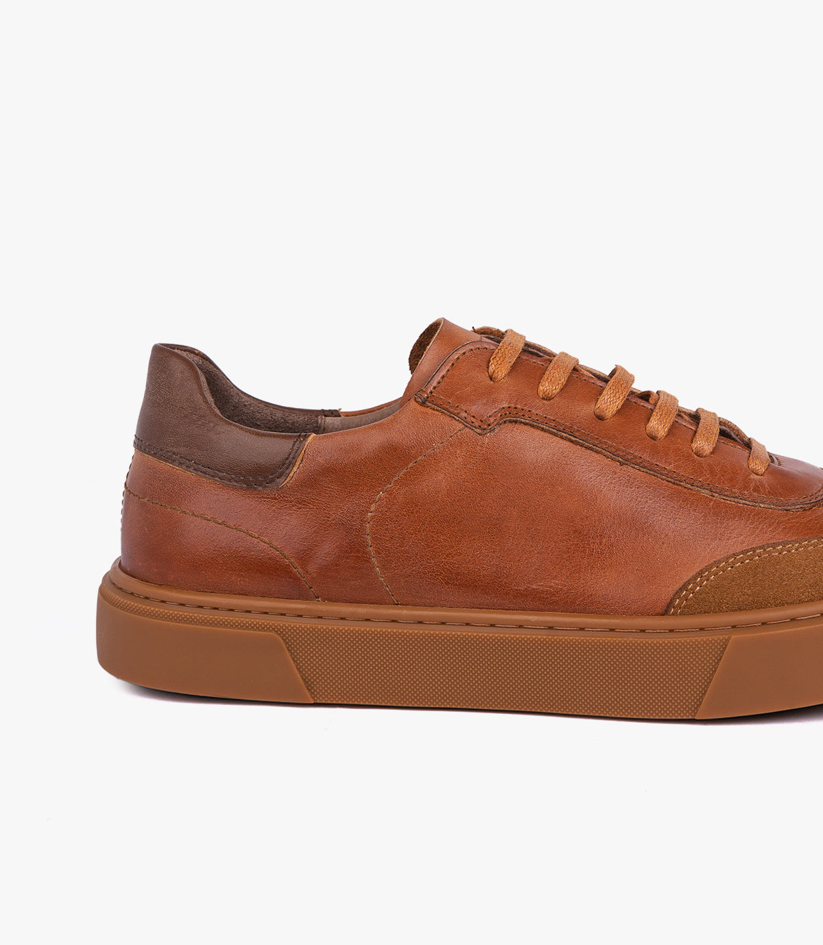 BASKET MILANO EN CUIR, TABAC – CL100