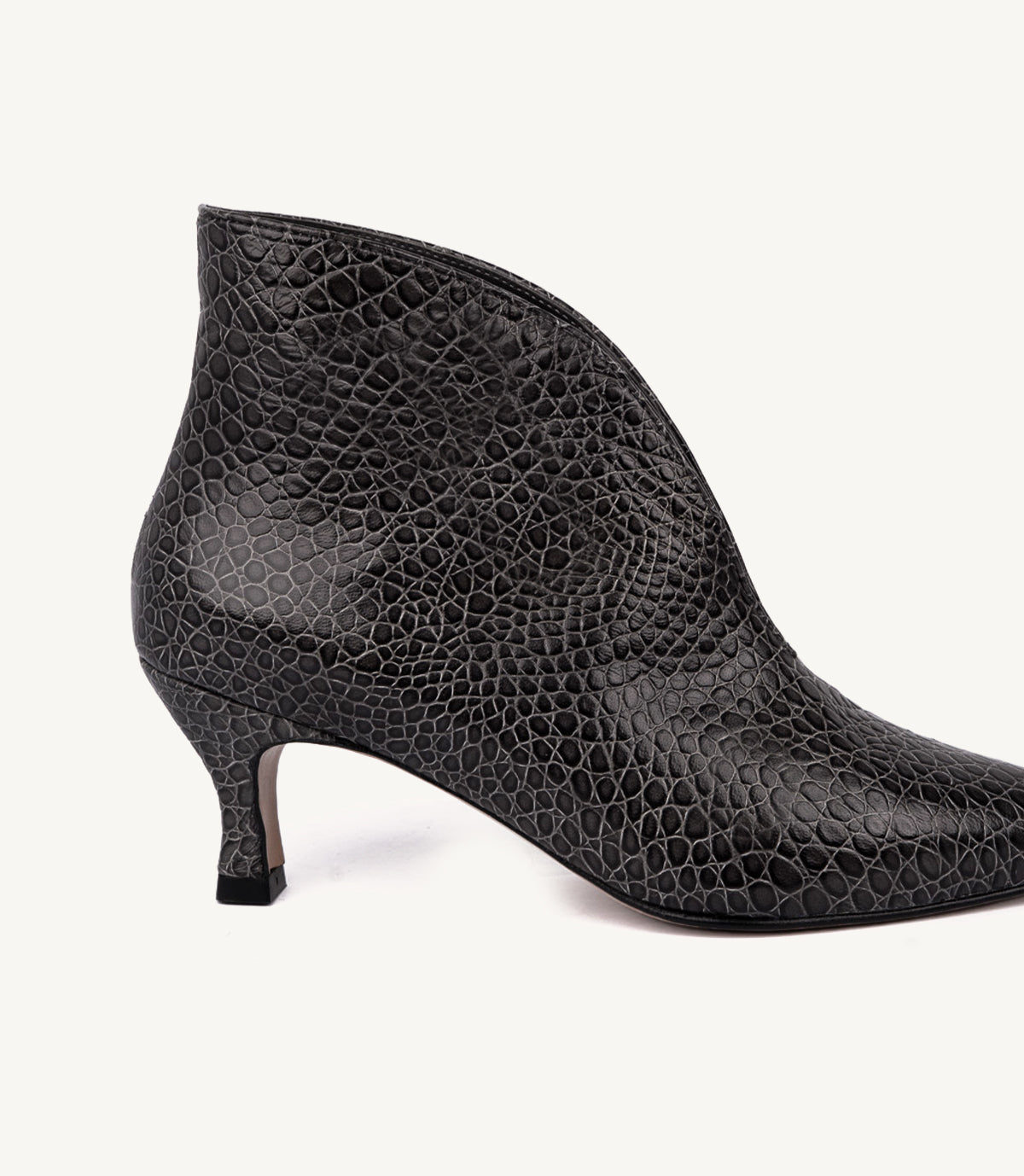 BOTTINE IMANE EFFET CROCO, TAUPE