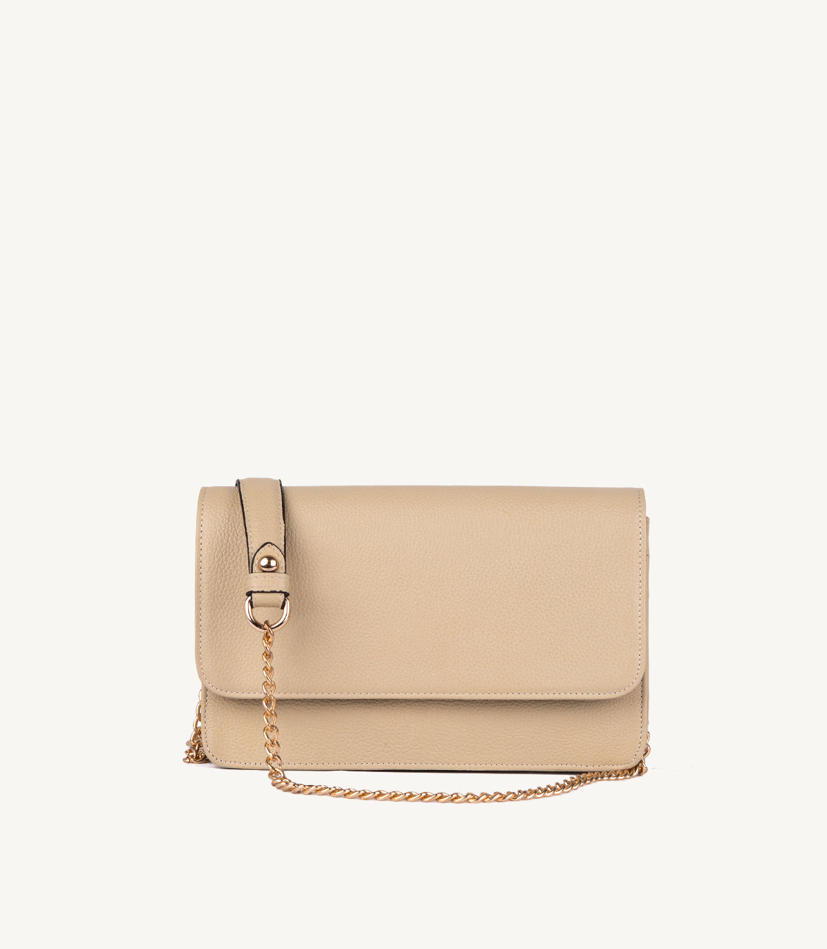 SAC MODENA EN CUIR GRAINÉ BEIGE - 035