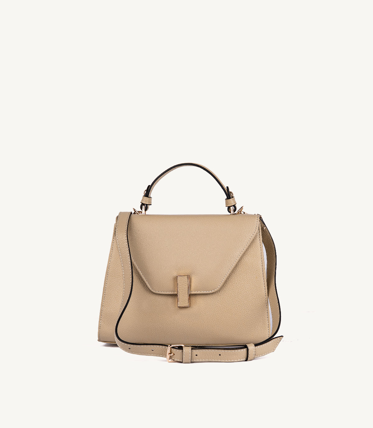 SAC VARENNE EN CUIR GRAINÉ BEIGE - 036