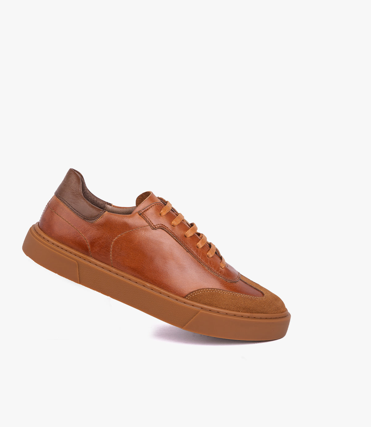 BASKET MILANO EN CUIR, TABAC – CL100