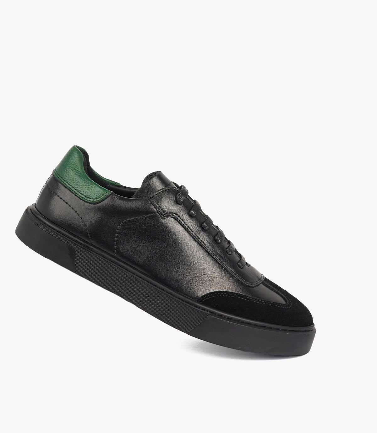 BASKET MILANO en cuir, Noir - CL100