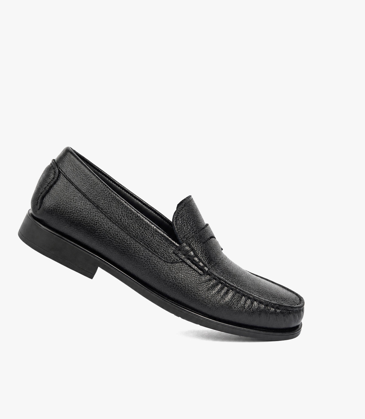 MOCASSIN EN CUIR NOIR- CL110