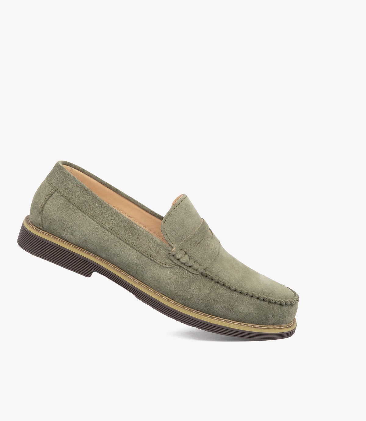 Mocassin Boris en Daim, Vert – CL050