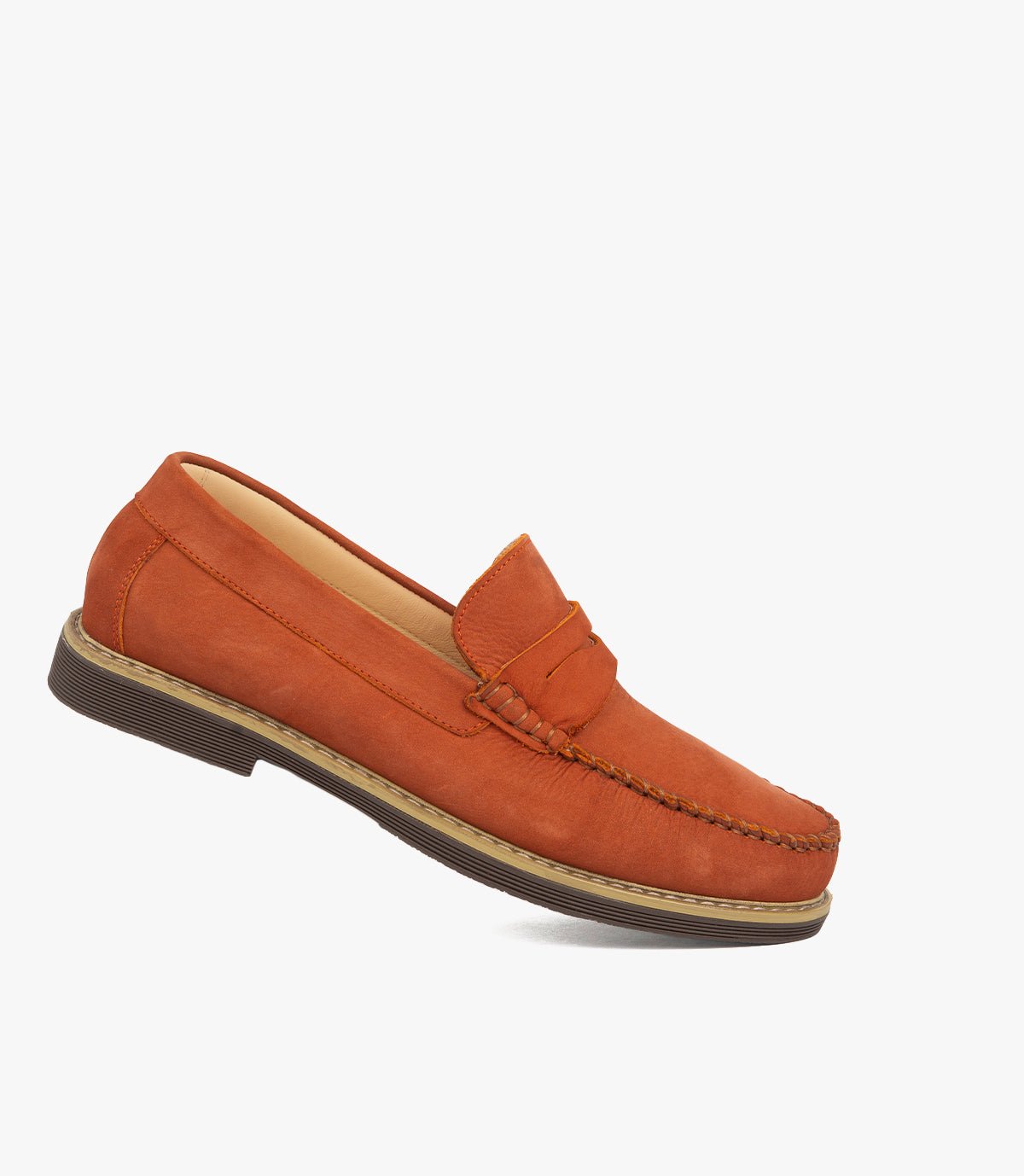 Mocassin BORIS en Daim, Orange – CL050