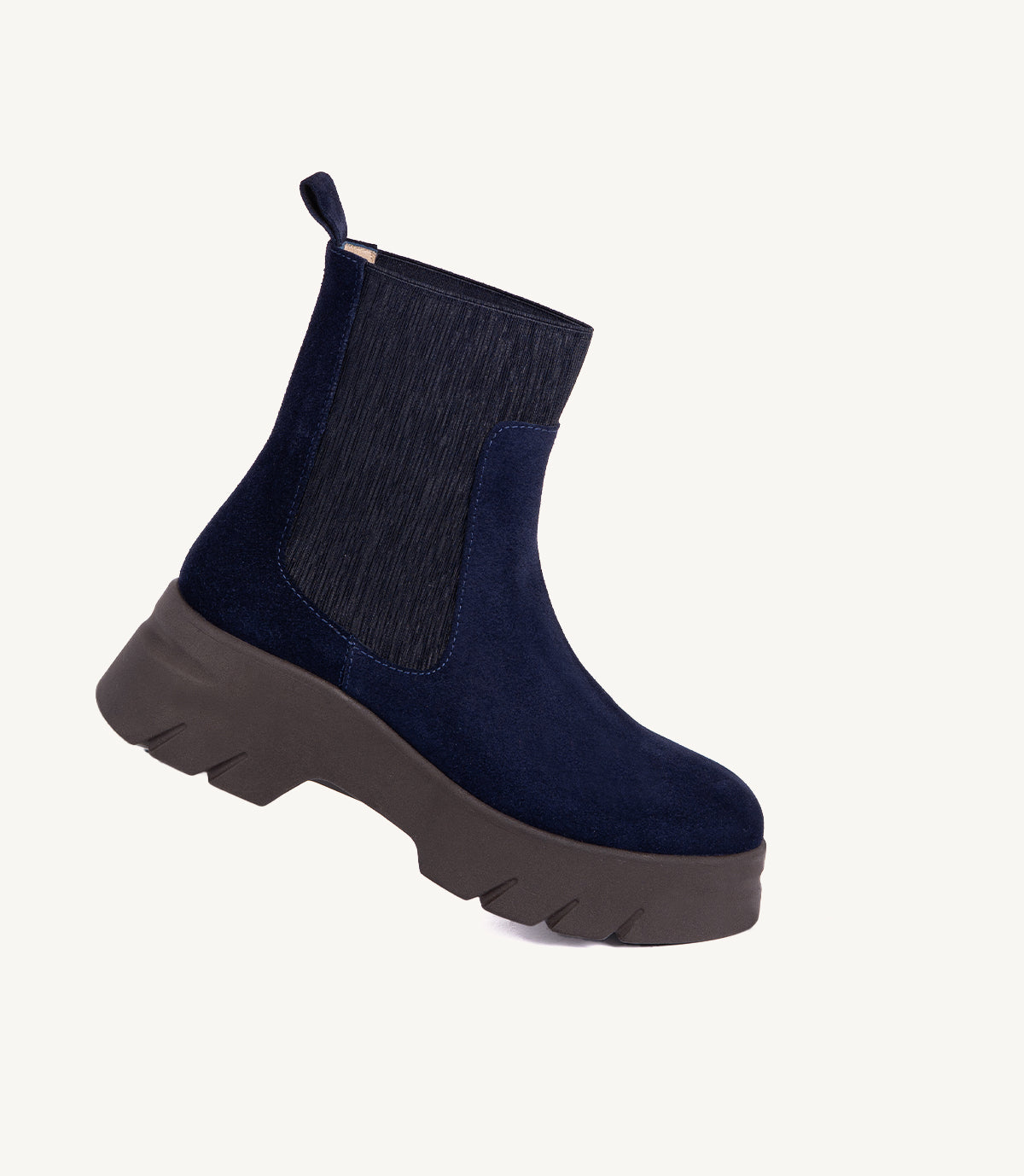 BOTTINE ANCLE EN DAIM, MARINE