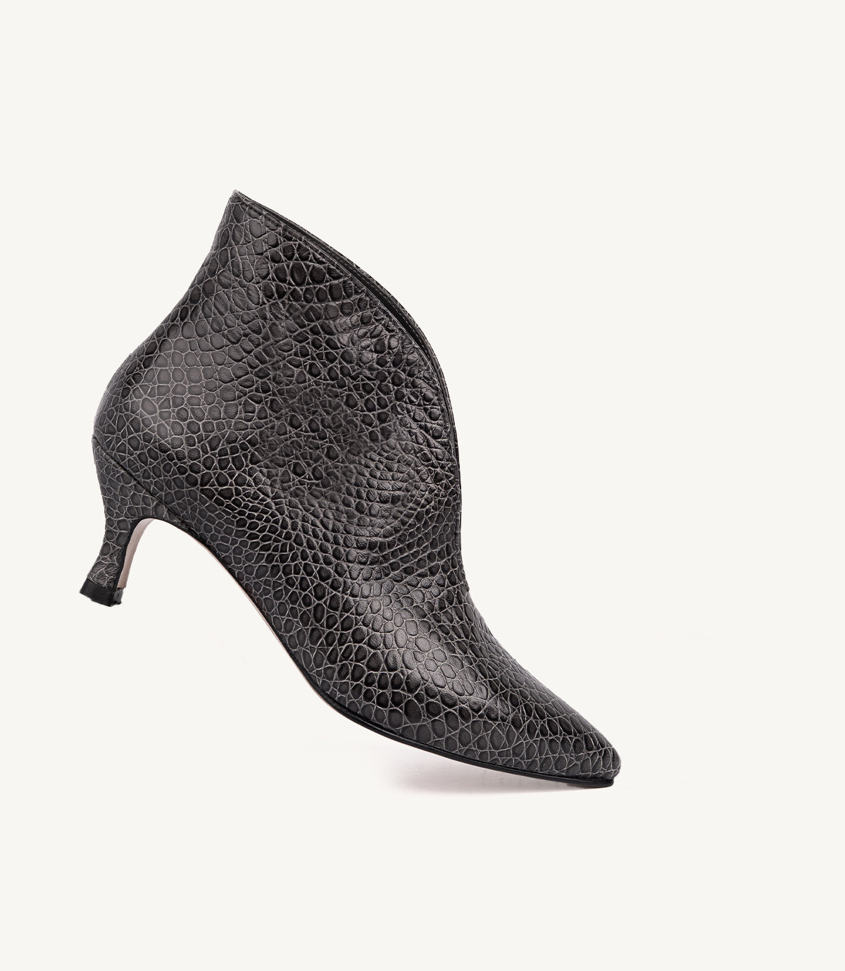 BOTTINE IMANE EFFET CROCO, TAUPE