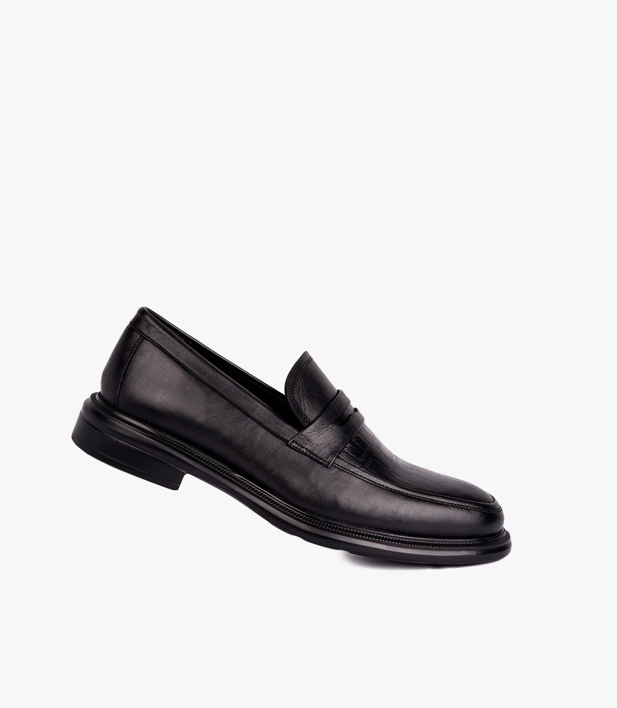 SOREN EN CUIR CROCO NOIR – CL330