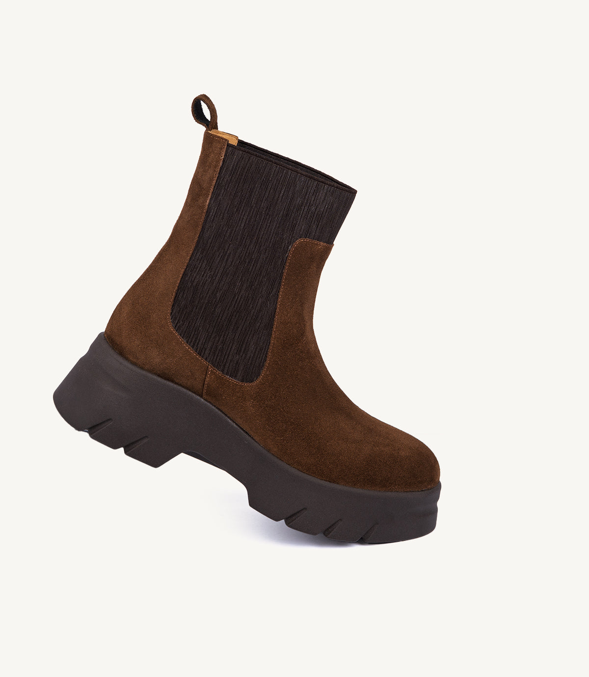 BOTTINE ANCLE EN DAIM, KAKI