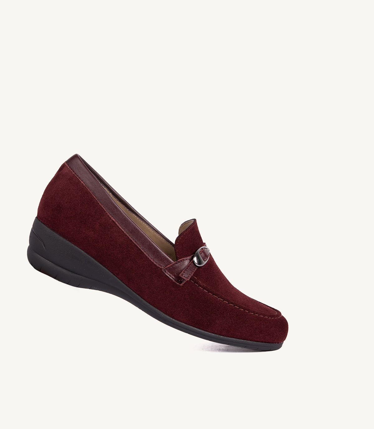 MOCASSIN CHICO EN DAIM BORDEAUX