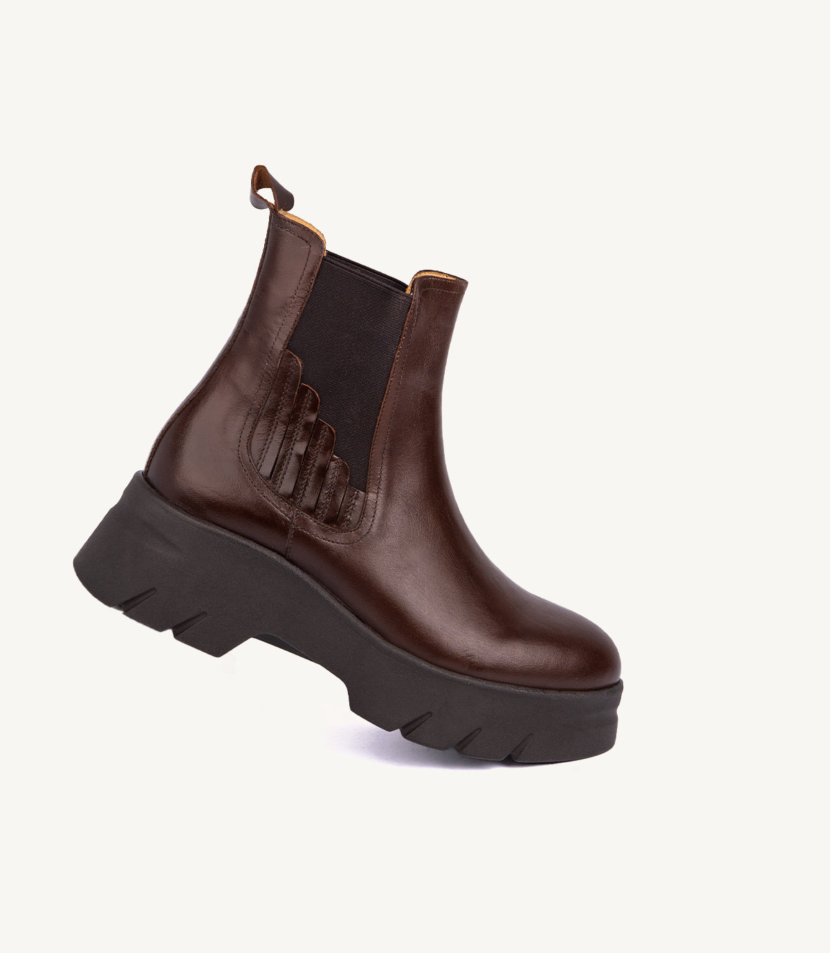BOTTINE STEVE, CUIR MARRON