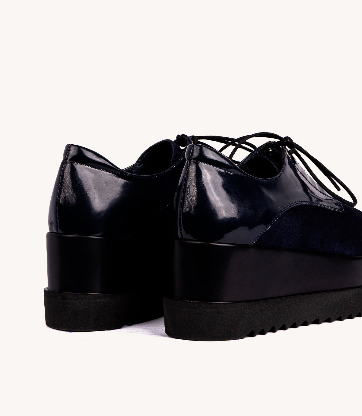 EKO EN CUIR ET DAIM BLEU MARINE