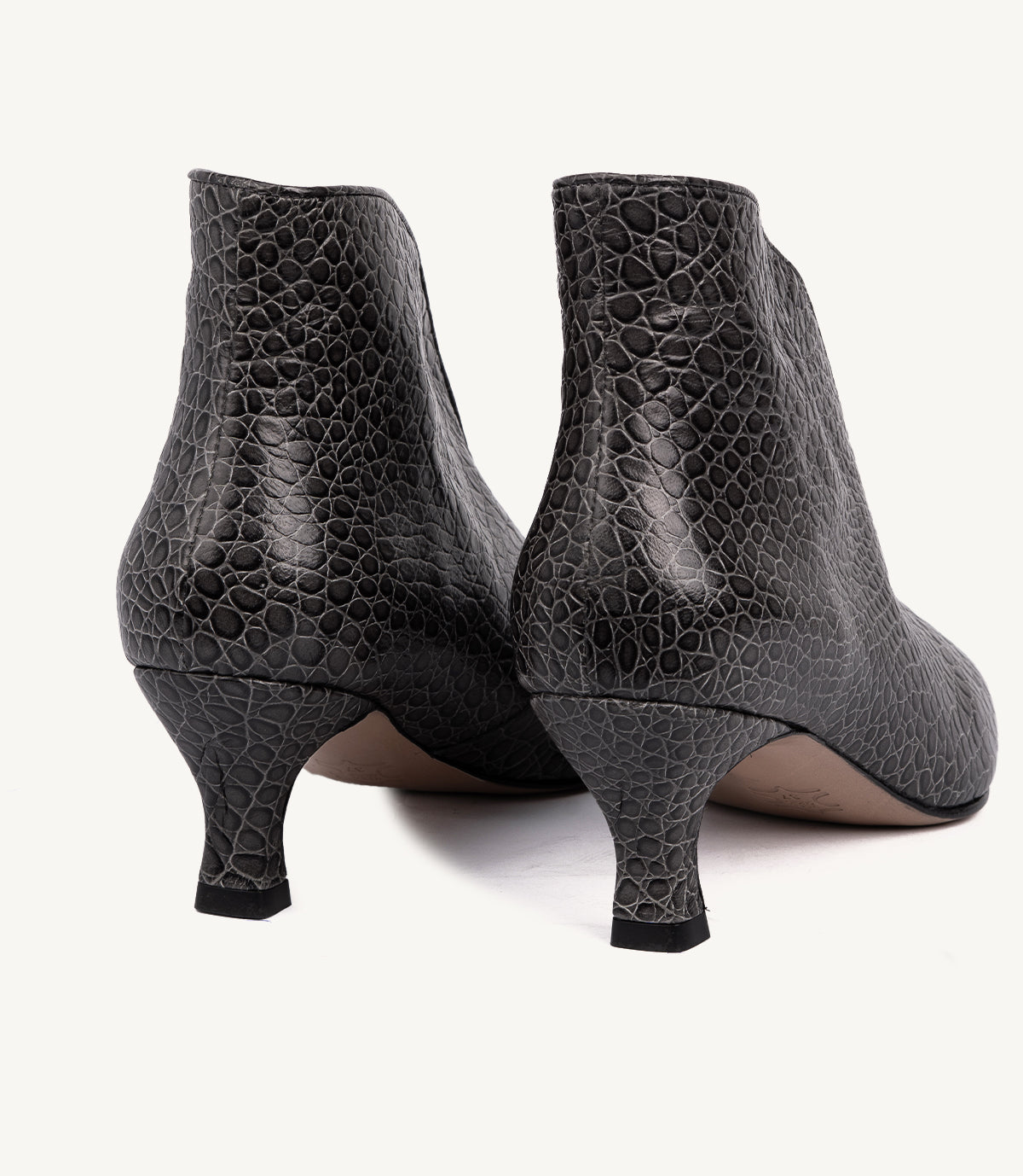 BOTTINE IMANE EFFET CROCO, TAUPE
