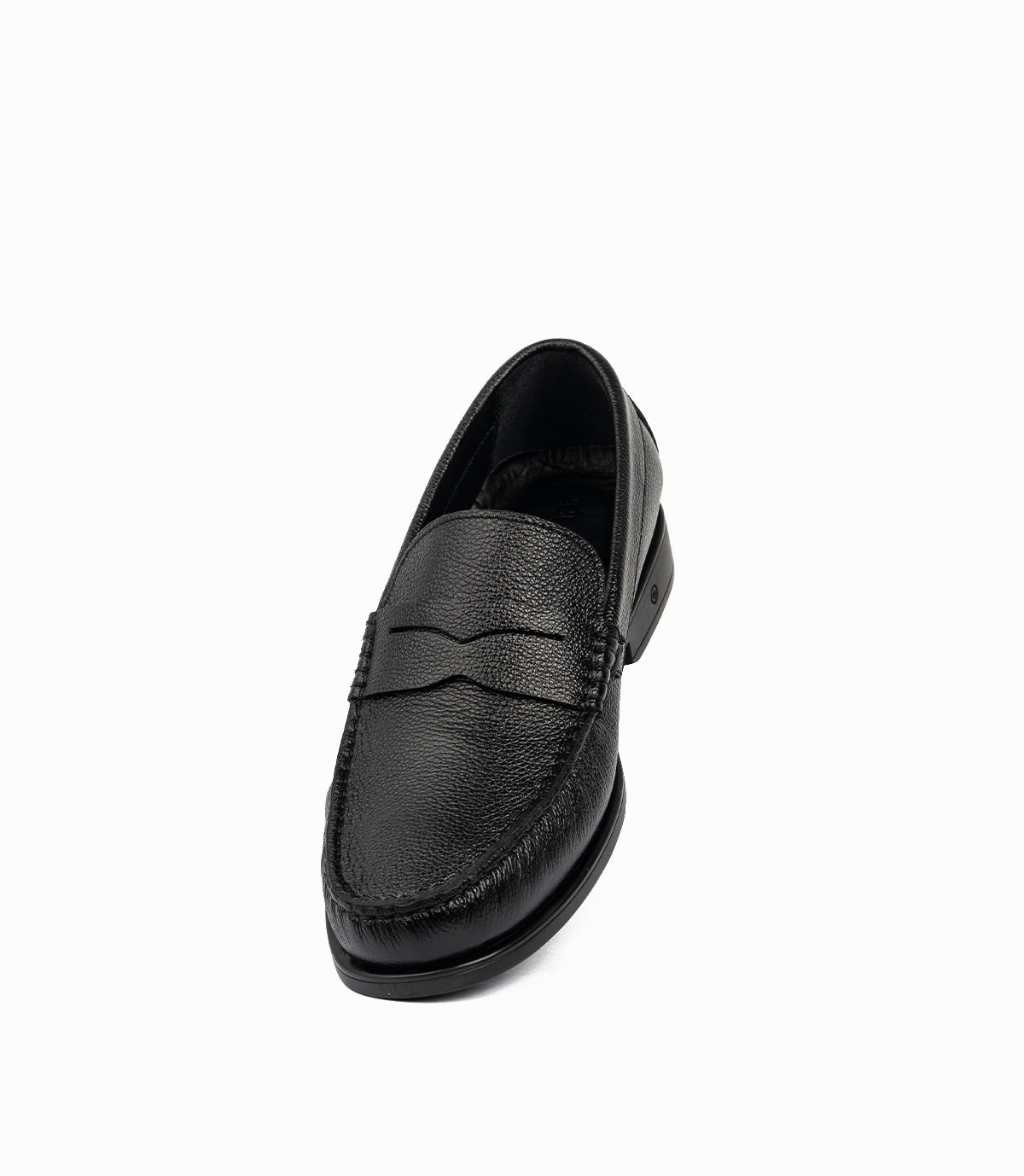 MOCASSIN EN CUIR NOIR- CL110