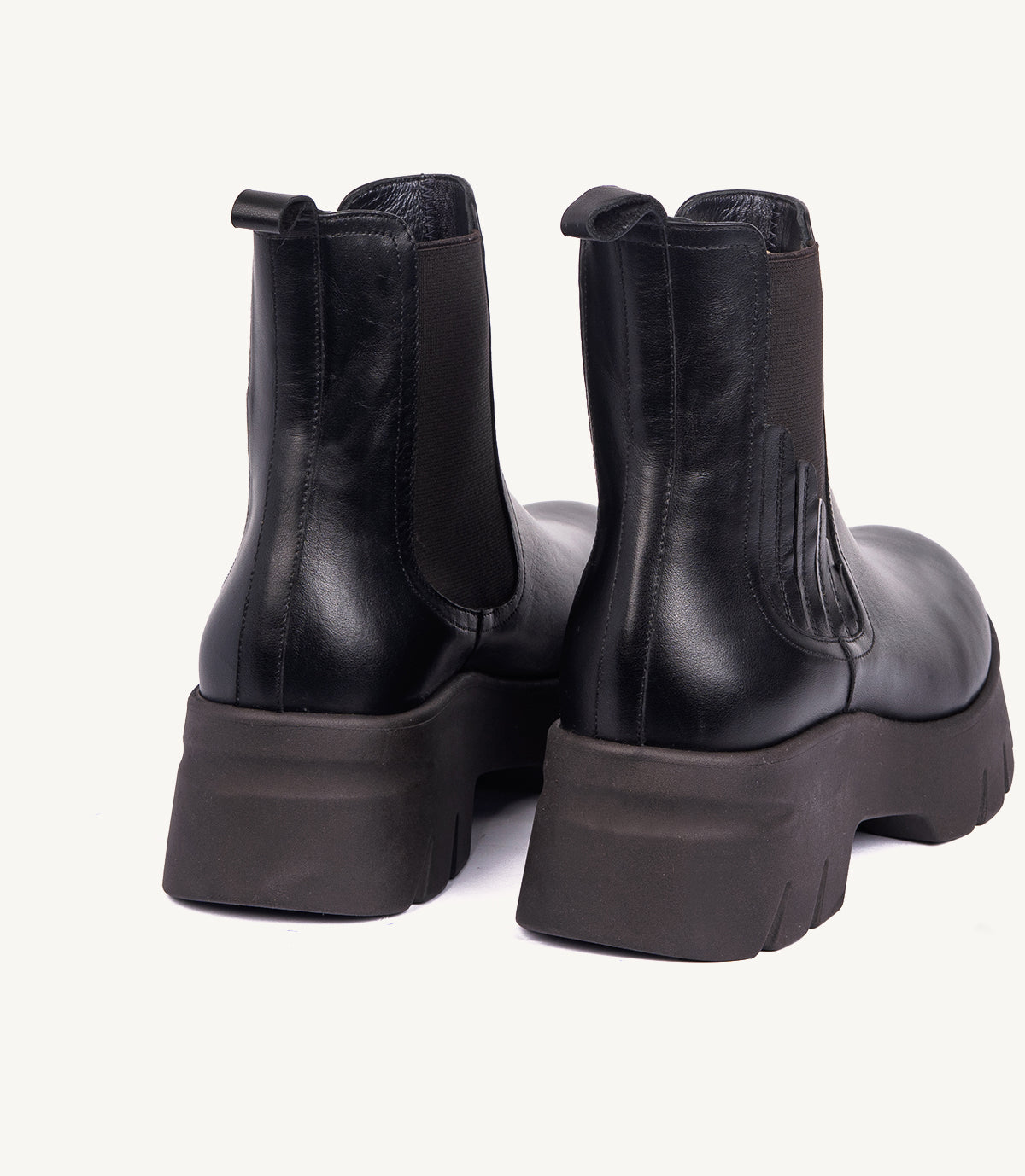 BOTTINE STEVE, CUIR NOIR