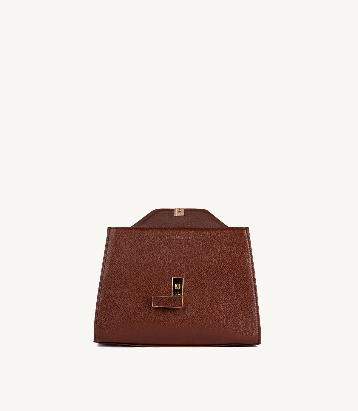 SAC VARENNE EN CUIR GRAINÉ MARRON - 036