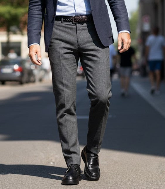 Leather derby En Noir, Classique  – CL327